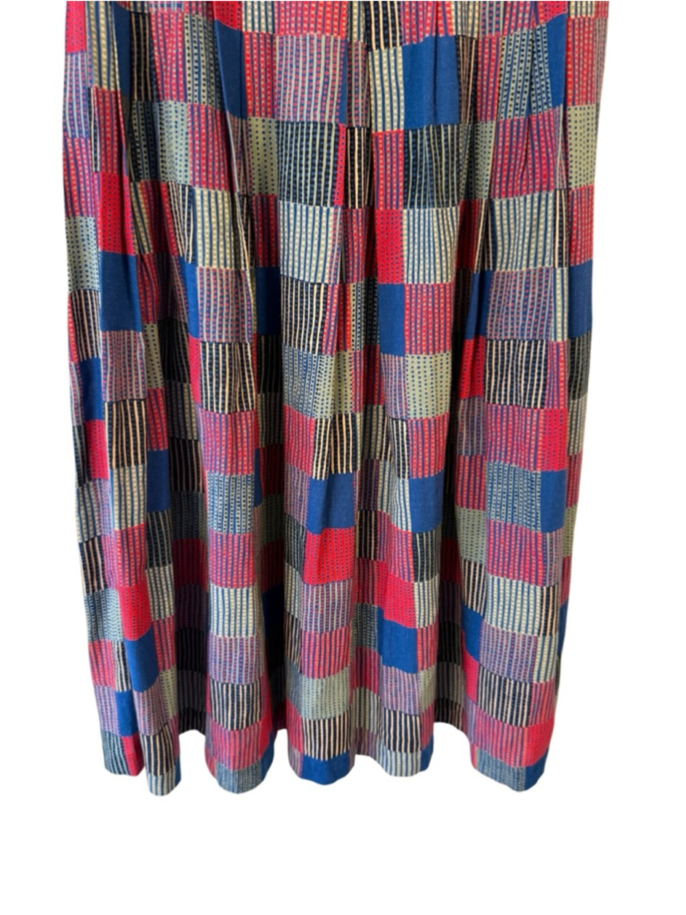 Vintage 80s 90s Plaid Midi Skirt in Red and Blue Size 8 Boho Cottagecore - Picture 8 of 10